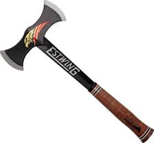 Estwing Black Eagle Double Bit Axe w/ Brown Genuine Leather Handle + Sheath DBA picture