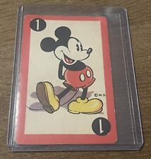 1941 WALT DISNEY WHITMAN MICKEY MOUSE OLD MAID CARD GAME CARD RARE DISNEYANA picture