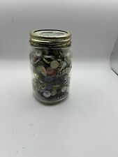 Jar Of Mixed Vintage Buttons 1lb 5oz of buttons some vintage picture