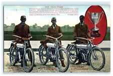 1909 Chicago Motorcycle Club Endurance Race Winners YALE Team Postcard  picture