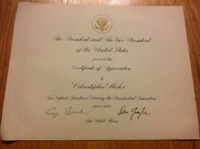 1988-1989 President George H.W. Bush & Dan Quayle Signed Autographed Certificate picture