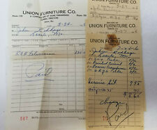 RCA Television Union Furniture Co Funeral Directors Vintage 1956 Order Receipts picture