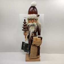 Vintage Christian Ulbricht Santa Claus Wood nutcracker German 16.5” Seiffener picture