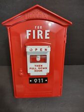 Randix Emergency Fire Dept. Alarm Call Red Phone Box Telephone MISSING HEADSET  picture