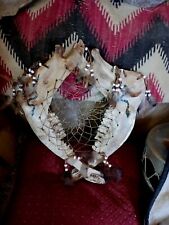**AWESOME VINTAGE NATIVE AMERICAN  BUFFALO JAW BONE DREAMCATCHER ONE OF A KI ND picture