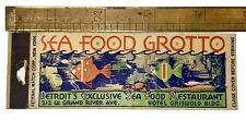 Rare Federal Match Co Early Detroit Sea Food Hotel Griswold Restaurant 1930s MI  picture