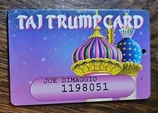 JOE DIMAGGIO Personal 1980s Trump Taj Mahal Players Card 1/1 picture