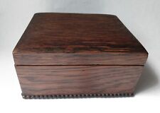 Antique Wood Pantry Box, Tiger Oak - Quarter Sawn, Copper Lined, Small, A Beauty picture