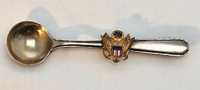 Antique Army Soup Spoon Lapel Pin Marked Sterling 2.5