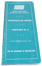 1971 PENN CENTRAL METROPOLITAN REGION EMPLOYEE TIMETABLE #2 picture