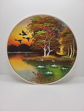 Vintage Taylor  Smith Taylor 1971 Hand Painted By E. Wendt Ducks Lake Scene RARE picture