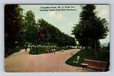 York PA-Pennsylvania, Farquhar Park, Pathways, Antique Vintage Souvenir Postcard picture