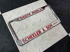 Vintage Scheeler & Son Mercury Dealer Santa Paula, CA License Plate Frame picture