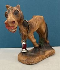 Vintage Hungry Smiling Donkey w/ Lantern Figurine 5 X 4 1/2 Caricature picture