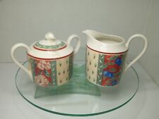 PTS International Interiors Ivory Porcelain Cream and Sugar Dishes Tea Set picture