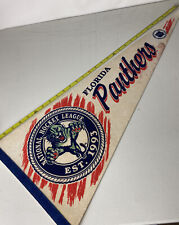 Florida Panthers Vintage Pennant 1993 Inaugural Season 30”x12” Stained Logo NHL picture