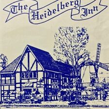 2000 The Heidelberg Inn Restaurant Menu Hamlet Square Blue Windmill Solvang picture