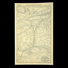 BUFFALO ROCHESTER PITTSBURGH Railway Map Clearfield Pennsylvania Railroad ca1925 picture