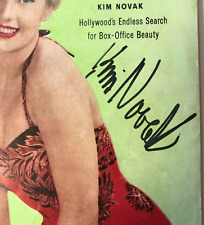 Actress Kim Novak Signed Authentic Autographed COSMOPOLITAN July 1955 Magazine picture