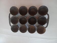 Griswold #947 Cast Iron Brownie Golf Ball No. 9 Gem Pan 12 cup picture
