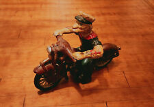1930's Vintage Hubley Mfg Co. Collectible Cast Iron Popeye on Motorcycle picture