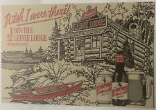 Vintage Leinenkugel's Beer, Leinie Lodge Membership Postcard Chippewa Falls, WI picture
