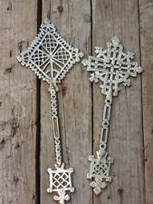 2x Ethiopian Hand Cross Orthodox Coptic Christian Blessing Decoration Africa picture