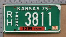1979 Kansas farm truck license plate RH 3811 YOM DMV Rush Ford Chevy Dodge 15187 picture