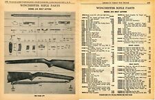 1958 2pg Print Ad of Winchester Model 69A Bolt Action Rifle Parts List picture