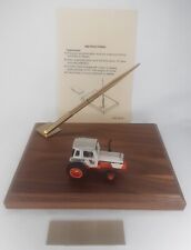 Ertl Desk Pen Set Case 2590 Tractor On Wood Base & Box Agricultural Memorabilia picture