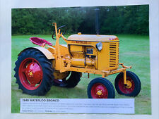 1948 Waterloo Bronco Tractor Photo With Description 8.5x11 picture
