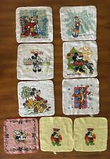 Vintage Disney Wash Clothes Lot Of 9 Mickey Minnie Daisy Tiger picture