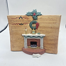 Vtg Garry Sharpe Design Christmas Carols Lighted Chestnut Roasting Fireplace 80s picture