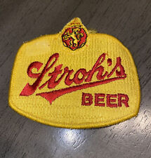 Vintage Stroh's Beer Patch - Yellow VTG - Brewery Collectible picture