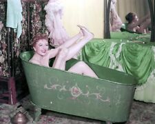 Gunsmoke TV western series Amanda Blake bathing vintage bathtub 8x10 Color Photo picture