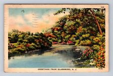 Glassboro NJ-New Jersey, General Lake Greetings, Antique Vintage c1947 Postcard picture
