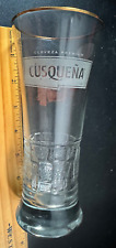 Clear beer glass -  Cusquena Cerveza - Jose Trujillo 14k painted Artesania Peru picture