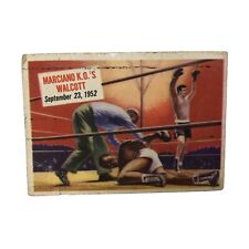 VTG 1954 Topps Scoops # 65 Marciano K.O.'s Walcott Card Boxing picture