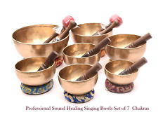 Tibetan Singing Bowl set of 7 - 5 inch to 10 inches chakra singing bowl seven picture