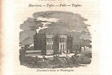 1857 Victorian Engraving Presidents House at Washington 2R1-23 picture