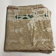 Vintage Roy Rogers Dale Evans Cowboy Blanket Bedspread Double Bed Western Ranch picture