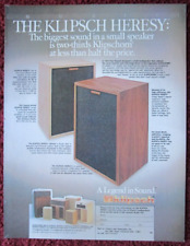 1980 KLIPSCH HERESY Stereo Speakers Print Ad ~ Two-Thirds KLIPSCHORN Half Price picture