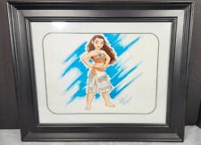 Disney Parks Fine Art Moana Pencil Sketch Signed By Artist Official Stamp  picture