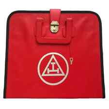 ROYAL ARCH CHAPTER APRON CASE - RED IMITATION LEATHER MM, WM, PROVINCIAL picture