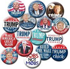 25 Pack Donald Trump Buttons 2024-2.25 inch Pins  Assorted Designs 6196 picture