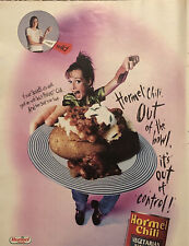 PRINT AD 1998 Hormel Chili Stuffed Potatoes - Out Of The Bowl Out Of Control picture