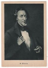 1930 Fryderyk Chopin French-Polish COMPOSER Pianist Portrait Russia Postcard Old picture