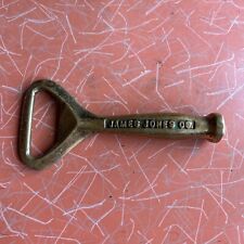 Vintage James Jones Co. Solid Brass Bottle Opener Muddler Ice Crusher Tool picture