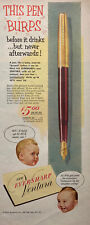 c1953 This Pen Burps Before It Drinks Eversharp Ventura VINTAGE Print Ad 5.5x13