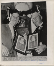 1963 Press Photo Elmer Flick and Sam Rice Hall of Fame Ceremonies picture